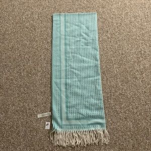 Chicos blue and white patterned scarf. Never worn